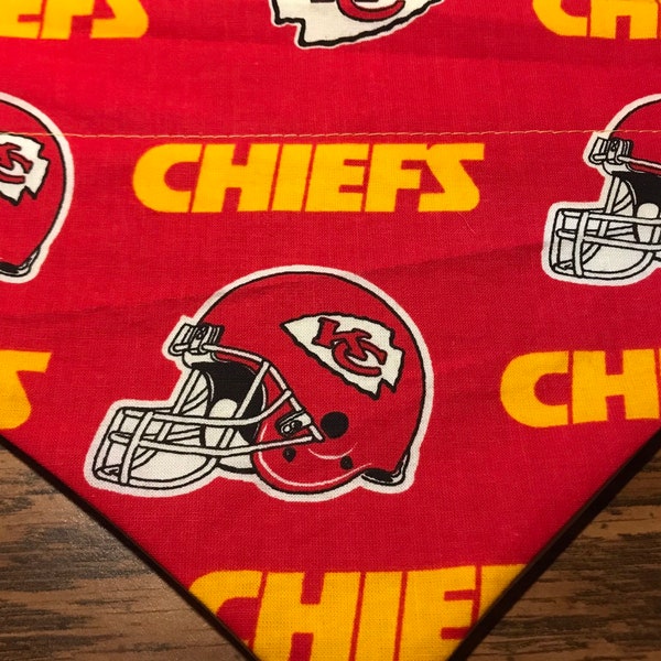 Kansas Chief NFL Over The Collar Dog Bandana