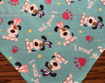 I Woof Easter Over The Collar Dog Bandana