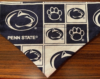 Penn State College Sports Over The Collar Dog Bandana/Gifts/ Dog Clothes/NCAA  Collection