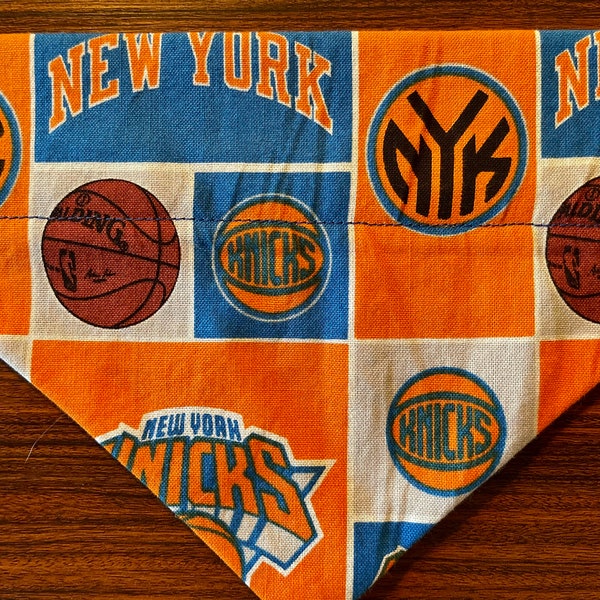 New York Knicks NBA Over The Collar Dog Bandana/Gifts/ Dog Clothes/NBA Collection