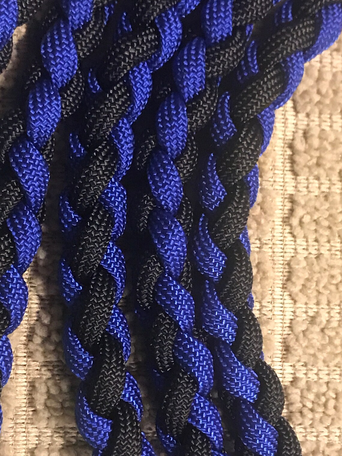 Bleu royal et noir Paracord 4 brin laisse tress en pi 4 Bleu royal et noir Paracord 4 brin laisse tress en pi 4