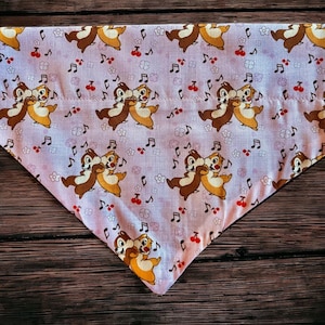 Chip & Dale  Over The Collar Dog Bandana/ Dog Accessories/Gifts