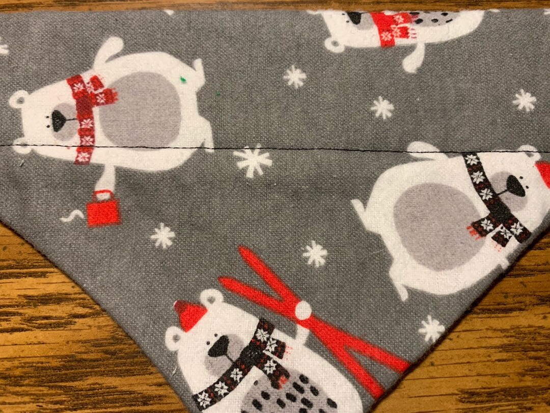 Polar Bears Ski Weekend Over the Collar Dog Bandana Etsy