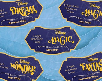 Personalised Disney Cruise Magnet - Ship memento - Stateroom Door Magnet - Strong Magnetic