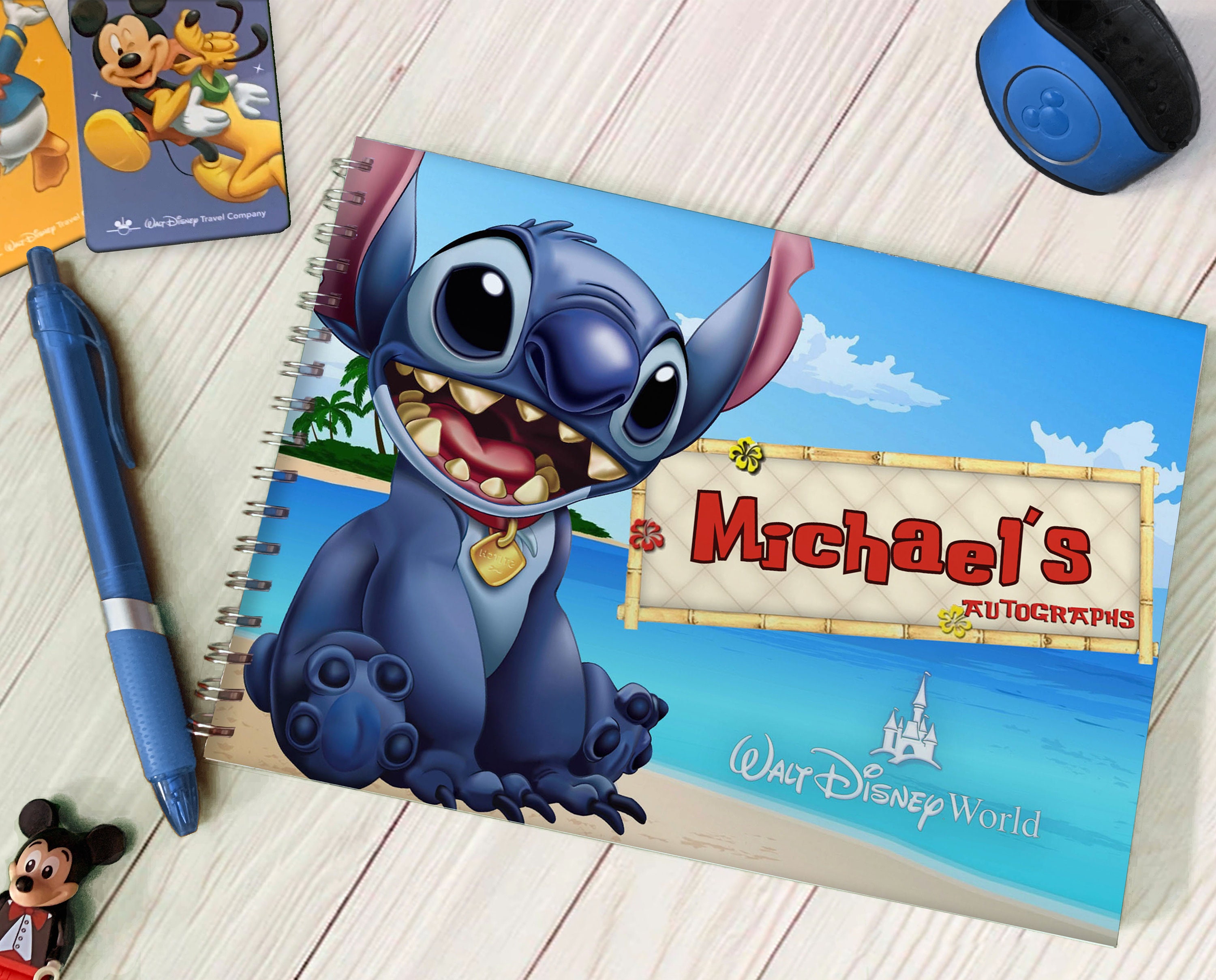 Personalised Stitch 626 Autograph Book Disneyland / Disney World 