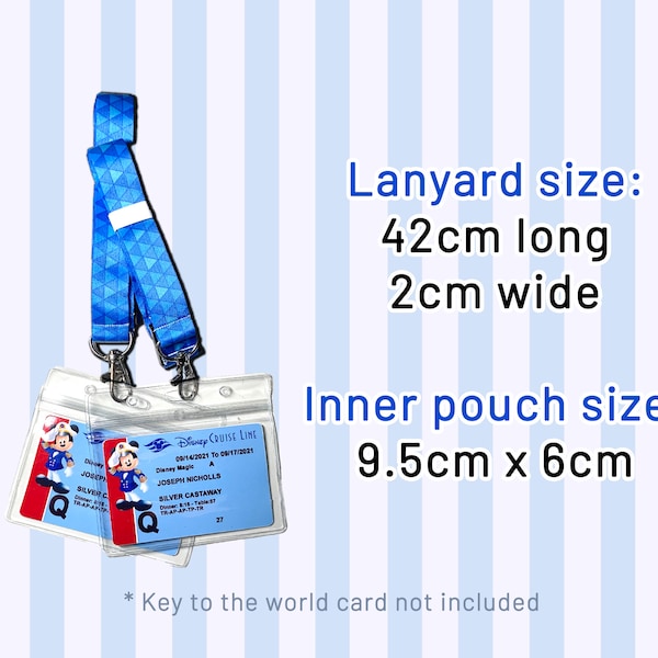 Lanyard + Card holder - Perfect for Disney Cruise Staycation - Key To The World Card holder
