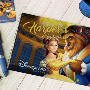 Personalised Beauty & The Beast Autograph Book - Disneyland / Disney World