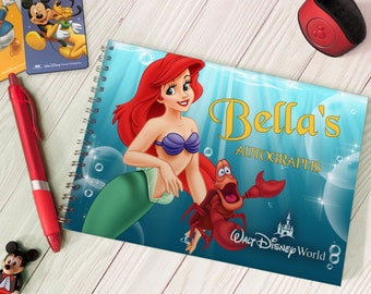 Personalised Little Mermaid Autograph Book - Disneyland / Disney World
