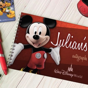 Personalised Mickey Mouse Autograph Book - Disneyland / Disney World