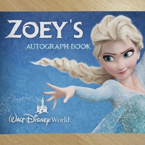 Personalised Frozen (elsa / Anna / Olaf) Autograph Book - Disneyland ...
