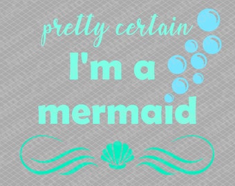 Mermaid Silhouette svg file, Mermaid Clip art, Mermaid svg, INSTANT DOWNLOAD - svg, pdf, dxf, eps, png