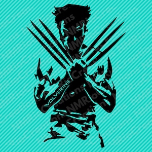 Wolverine Silhouette svg file, Wolverine clip art, Wolverine svg, INSTANT DOWNLOAD - svg, pdf, dxf, eps, png