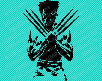 Wolverine Silhouette svg file, Wolverine clip art, Wolverine svg, INSTANT DOWNLOAD - svg, pdf, dxf, eps, png