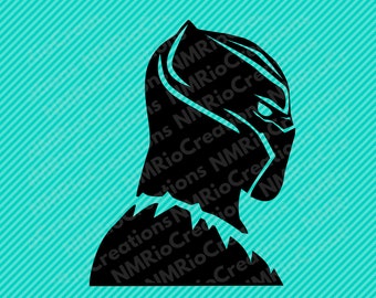 Archivo svg de silueta de pantera negra, clip art de pantera, svg de pantera negra, DESCARGA INSTANTÁNEA - svg, pdf, dxf, eps, png