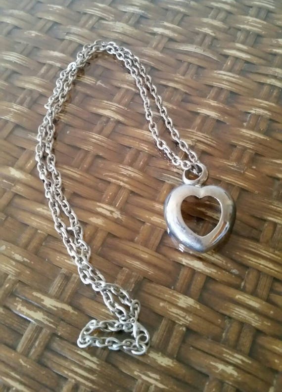 Minimalist Stainless Steel  Swivel  Heart Necklace - image 2