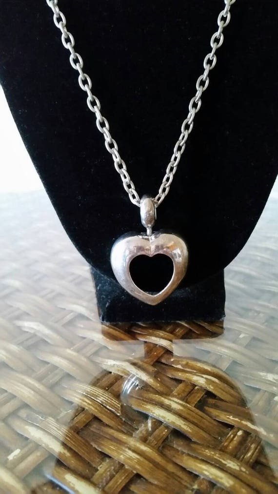 Minimalist Stainless Steel  Swivel  Heart Necklace - image 1