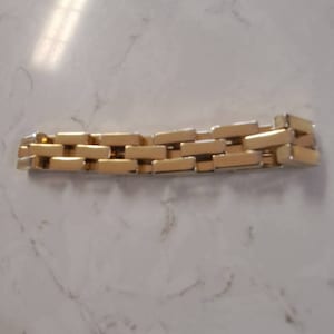 Vintage 80s Metal Bracelet with a Modernist Style