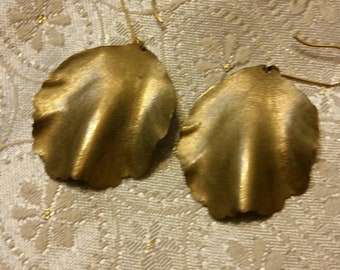 Modernist Hand Crafted Avante Garde Metal Earrings