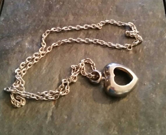 Minimalist Stainless Steel  Swivel  Heart Necklace - image 3