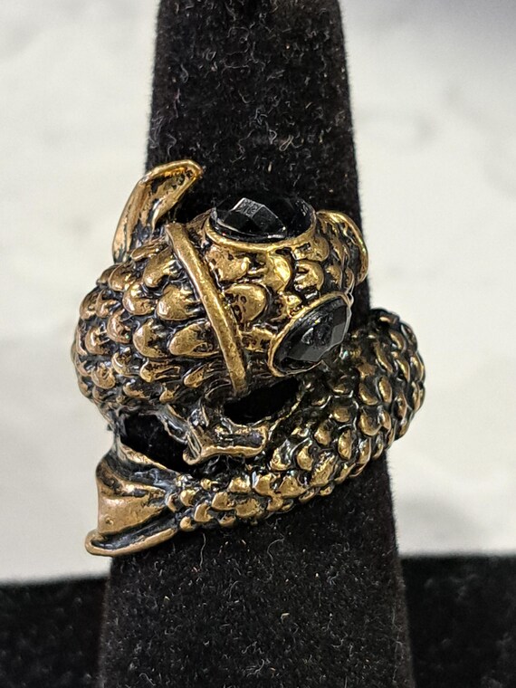 Vintage Koi Fish Statement Ring - image 1