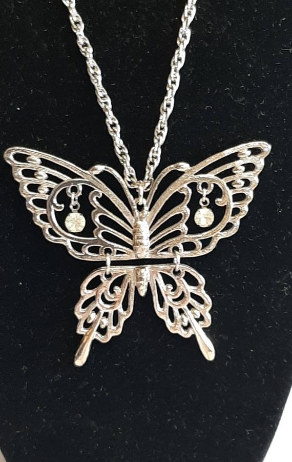 Vintage Big Statement Articulated Butterfly Neckla