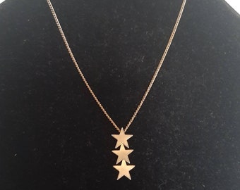 Vintage Celebrity NY Triple Star Necklace