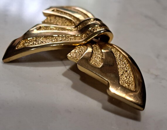 Vintage Signed Tortolani Statement Bow Brooch. - image 7