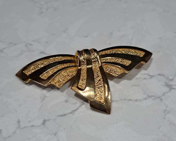 Vintage Signed Tortolani Statement Bow Brooch. - image 8
