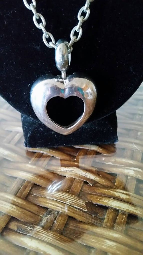 Minimalist Stainless Steel  Swivel  Heart Necklace - image 7