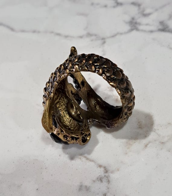 Vintage Koi Fish Statement Ring - image 6