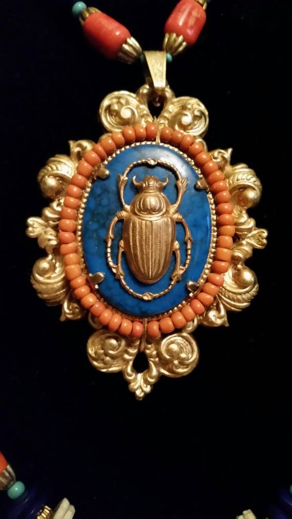 Vintage RARE Miriam Haskell Lawrence Vrba Egyptia… - image 6