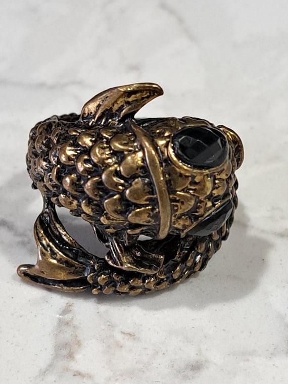 Vintage Koi Fish Statement Ring - image 5