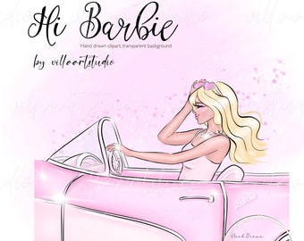 Fashion Illustration Clipart Bossbabe Life In Pink Barby Girl Art Fashion Logo Clipart Sublimation Transfer File Digital Download