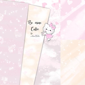 Be mine Cutie Clipart Valentijnsdag mini Papers, hello kutty Be mine Valentines Baby illustratie Harten Cookies, planner behoeften