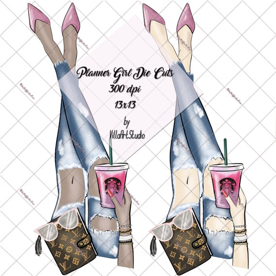 Planner Girl Clipart, Die Cut, Fashion Girl Clipart, Boss Girl, Fashion Illustration, Planner Sticker, Summertime Clipart, Planner Covers