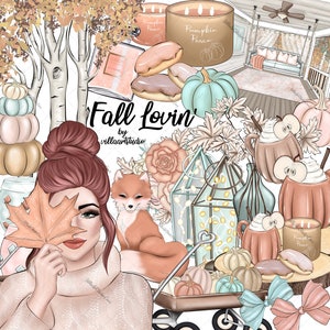 FALL Loving Clipart Collection Bundle Planner Stickers Planner clipart Thanksgiving clipart Autumn planner Fall art commercial licence art