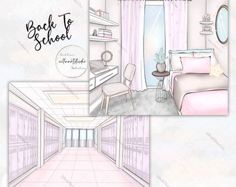 Tillbaka till skolan scener studentrum lärare clipart skolflicka studentrum universitet clipart studie flicka chef student