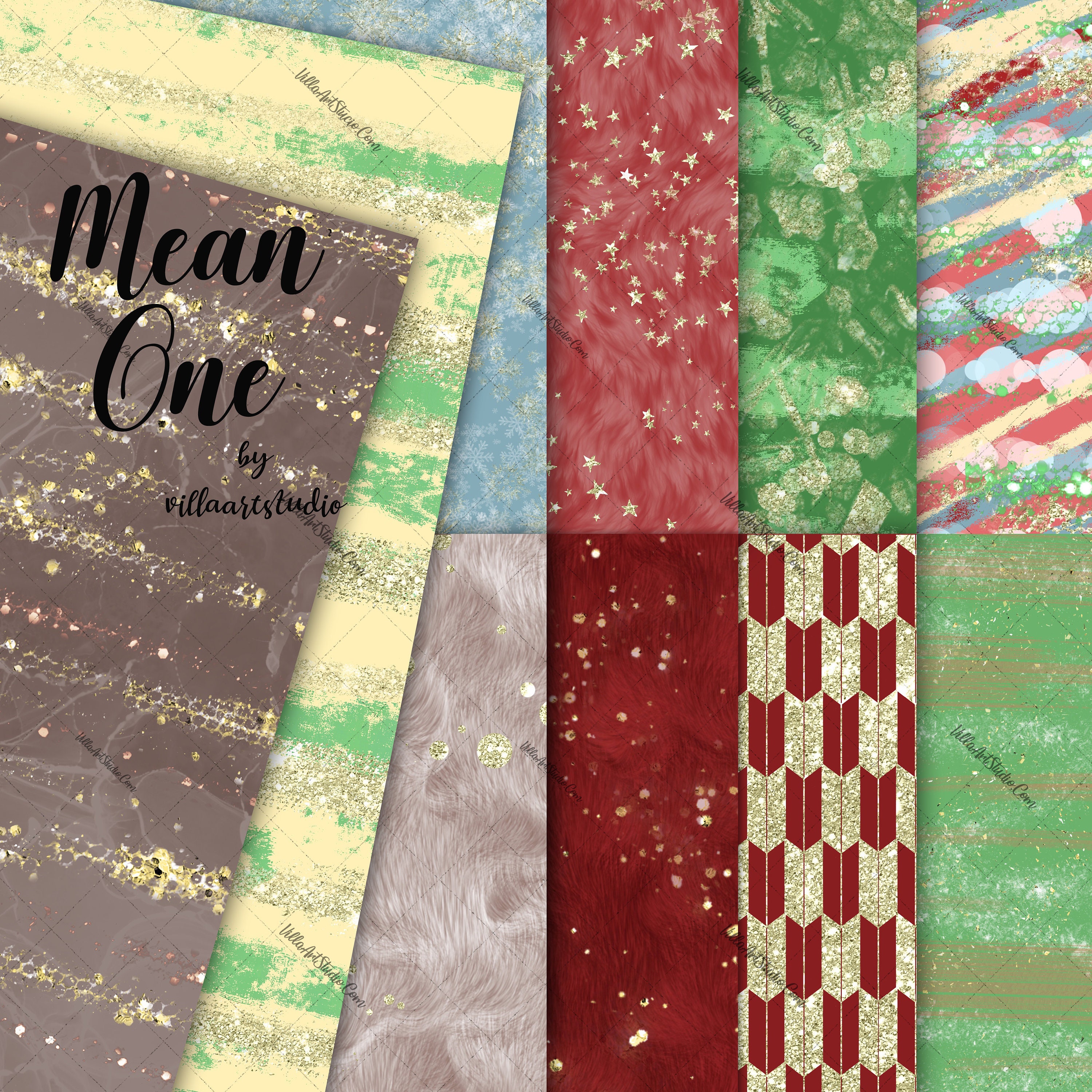 MEAN ONE Paper Pack Stole Who Christmas Wintery Papers - Etsy