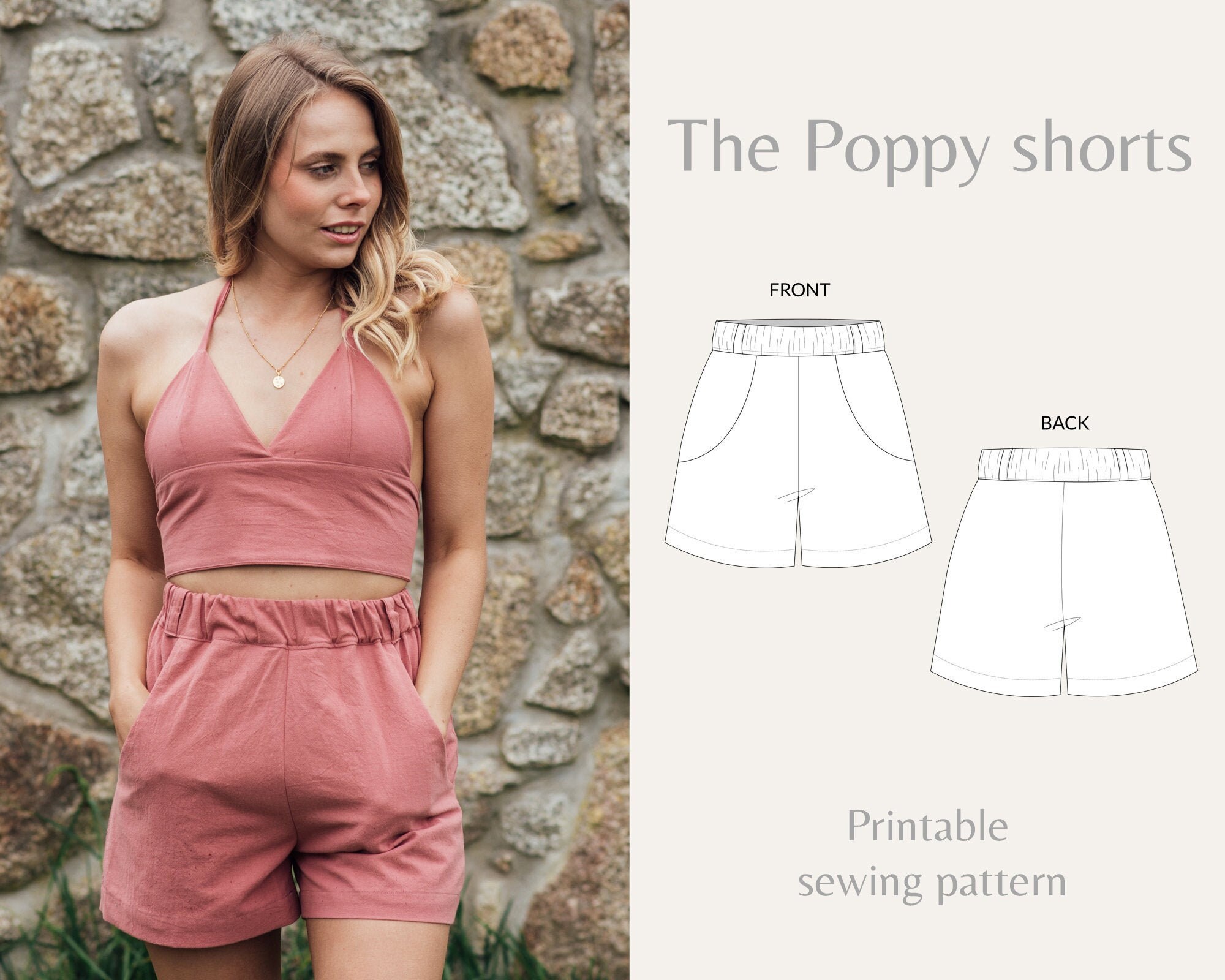 high waisted shorts pattern pdf