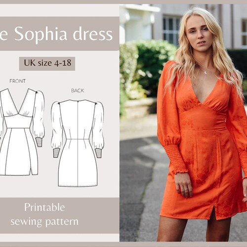 Dress Pattern Sizes 1018 PDF Sewing Patterns for Women Etsy