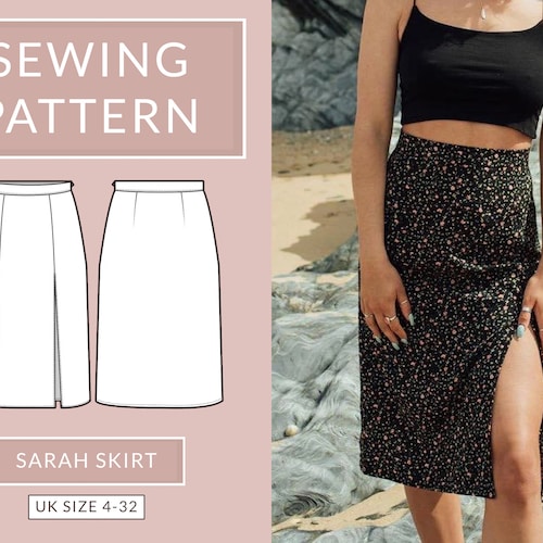 Avery Pencil Skirt PDF Sewing Pattern and Tutorial Sizes 0-24 - Etsy Canada