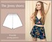 High waisted shorts sewing pattern - NH Patterns Jenny shorts + video tutorial - UK sizes 4-18 (US 0-14)
