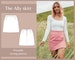 High waisted skirt sewing pattern - NH Patterns Ally skirt - UK sizes 4-18 (US sizes 0-14) 