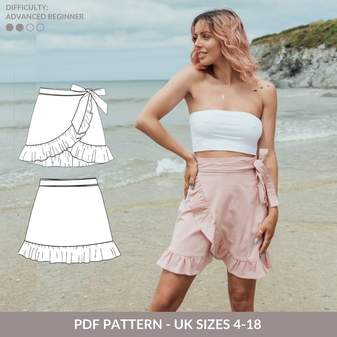 Mini Skirt PDF Sewing Pattern for Women NH Patterns Gabriella