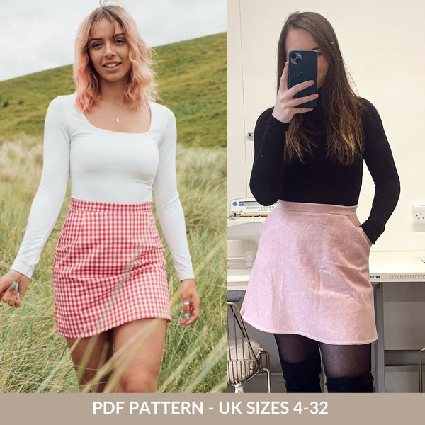 Sewing pattern bundle! Mini skirt PDF sewing pattern for women - NH Patterns Susie & Ally skirt