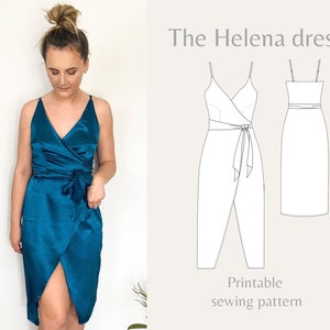 patterned wrap dress