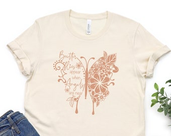 Butterflies appear when angels are near tee, Grieving Mother Shirt, Miscarriage and Stillborn Gift for an Angel Mama, Pregnancy Infant Loss.