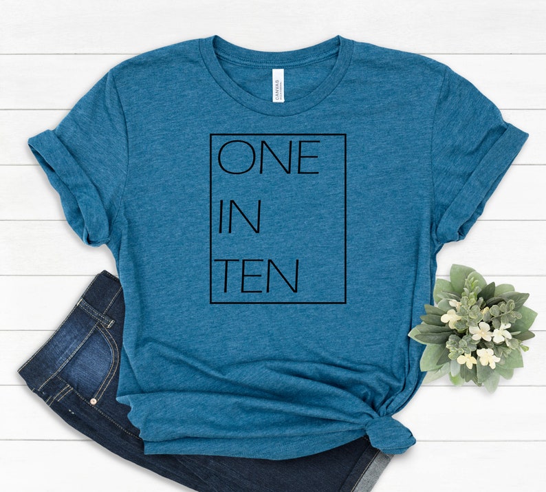 Une chemise sur dix chemise d'endométriose Heather Deep Teal