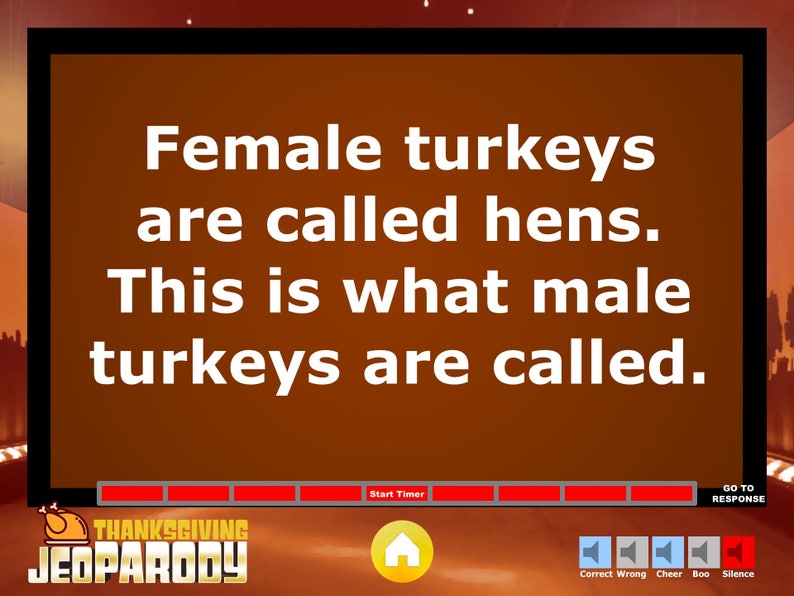 Thanksgiving JeoParody with Scoreboard Trivia Fun PowerPoint Game Mac, PC, and iPad Compatible image 3