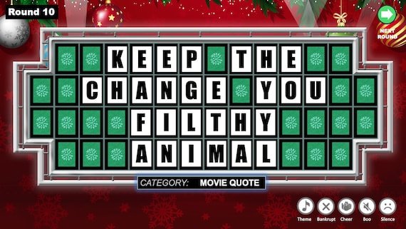 Wheel Of Christmas Game With Scoreboard Powerpoint Game Pc Etsy